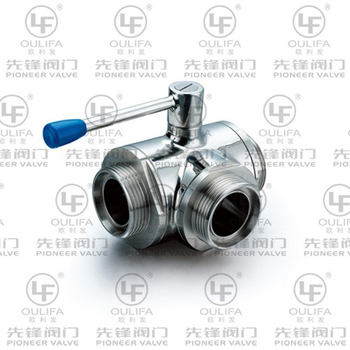 Sanitary Threaded 3-Way Ball Valve WQ25F