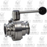 Sanitary Butterfly Type Clamp Ball Valve WDQ81F-10P