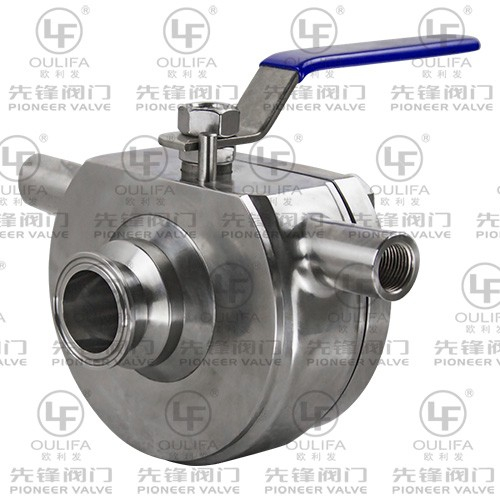 Sanitary Tri-Clamp Jacket Ball Valve Full Polished