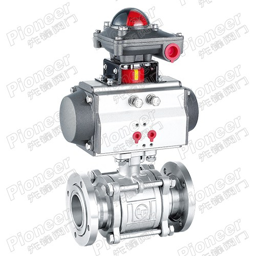 Pneumatic High Vacuum Flange Ball Valve GUQ-50F