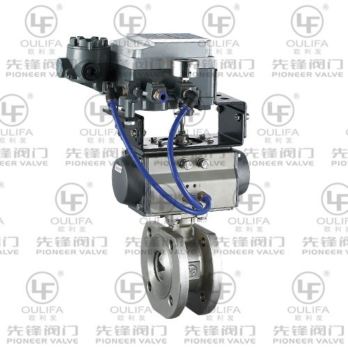 Pneumatic Wafer Type V-Port Ball Valve VPSQ672F-16P