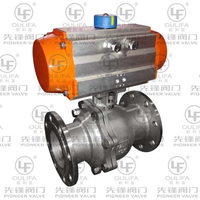Pneumatic Flanged Ball Valve with Direct Mounting Pad PQ641F