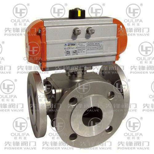 Flanged 3-Way Ball Valve PQ44F