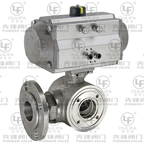 Wafer End Three Way Ball Valve XQ75F-150Lb