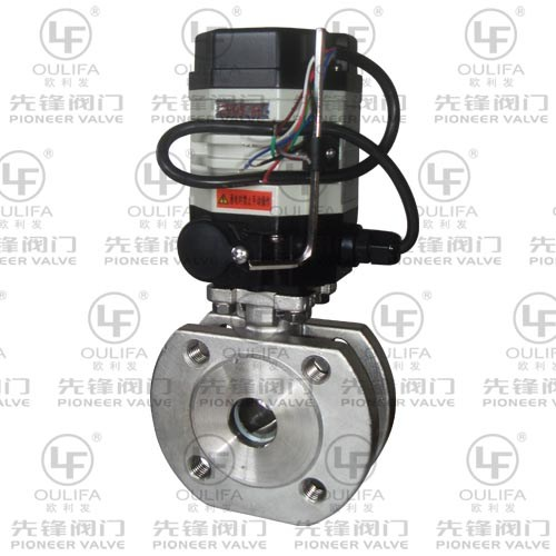 Subminiature Quarter Turn Electric Wafer Type V-Port Ball Valve VPSQ72F